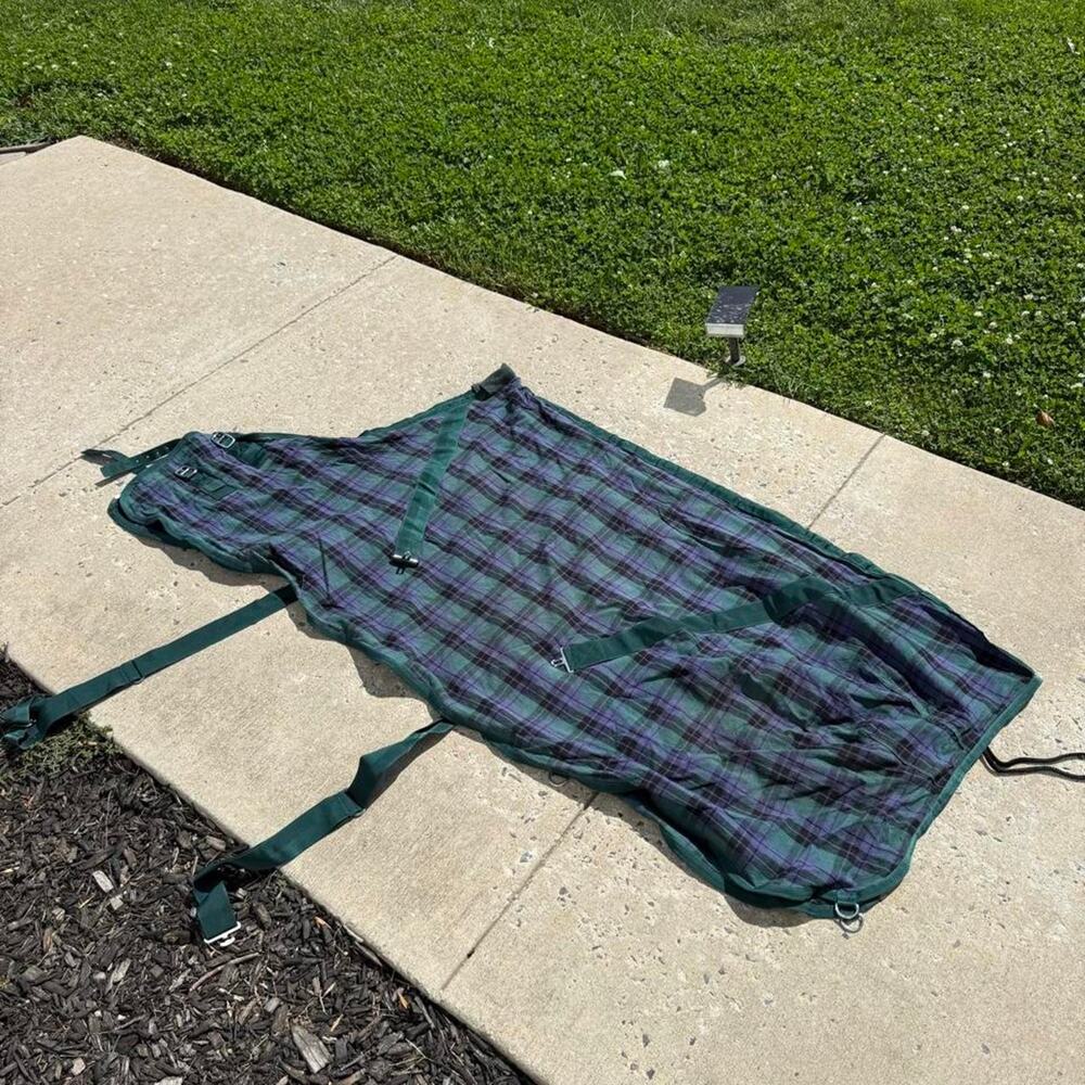 Cotton plaid horse sheet